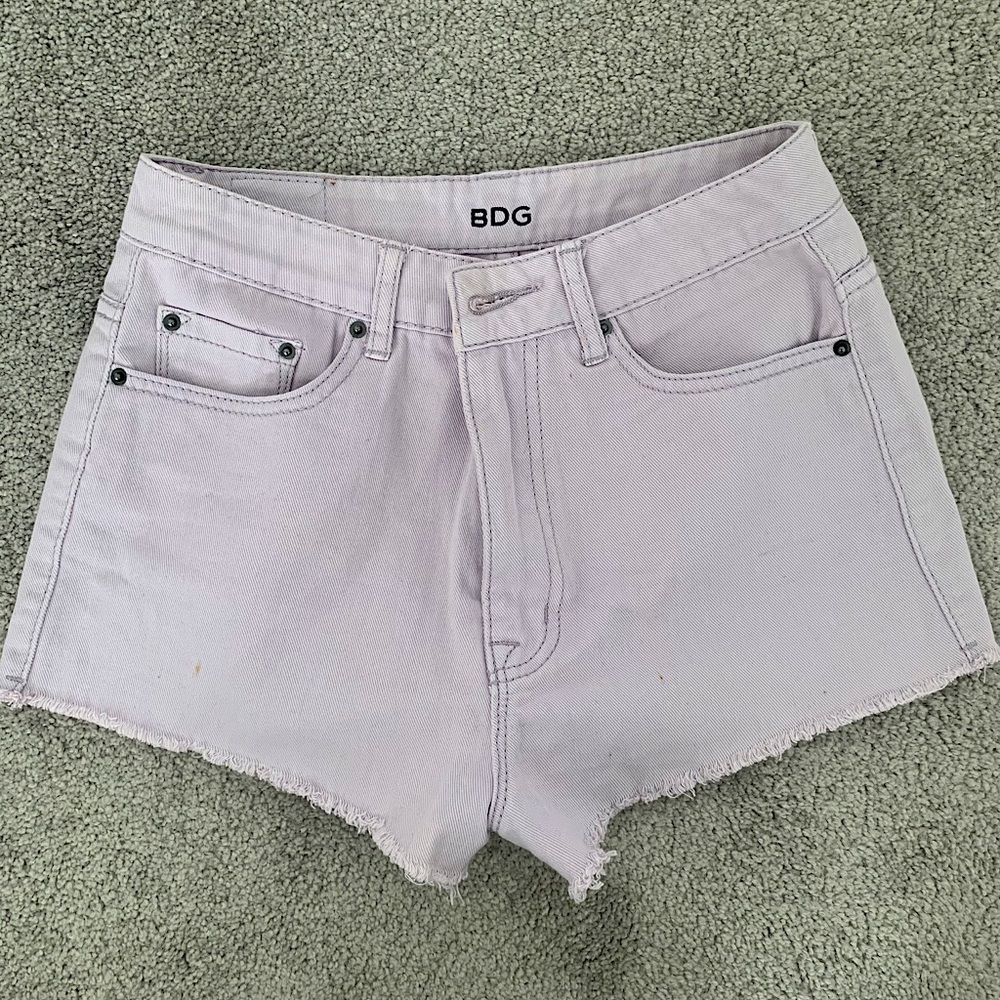 Lilac Highwaisted BDG Cheeky Shorts
